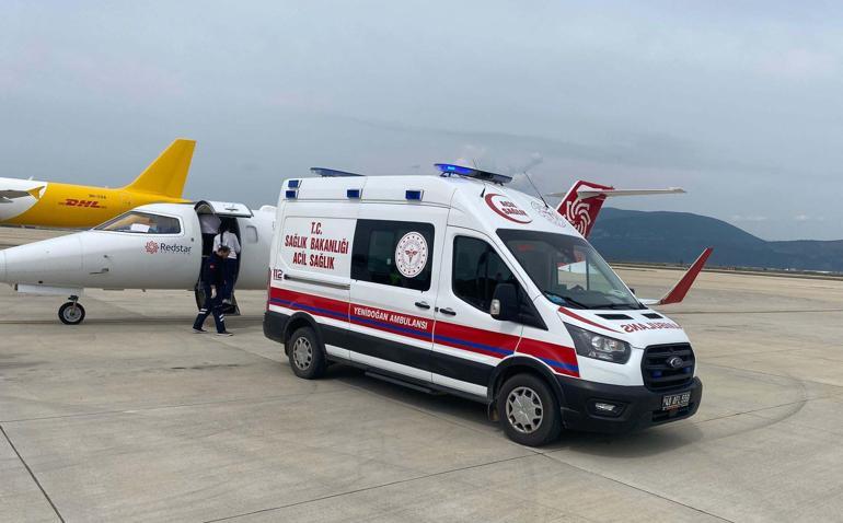 Ambulans uçak, 2 günlük İnci bebek için havalandı