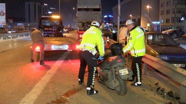 Pendik'te park halindeki kamyonete çarpan motosikletli hayatını kaybetti