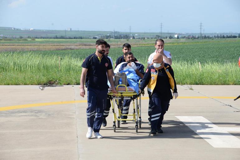 Ağaç budarken parmağı koptu, ambulans helikopterle sevk edildi