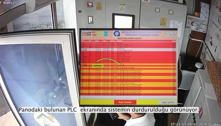 Teleferik kazasında kontrol odasında yaşananlar kamerada; durdurup 25 saniye sonra yeniden çalıştırdı