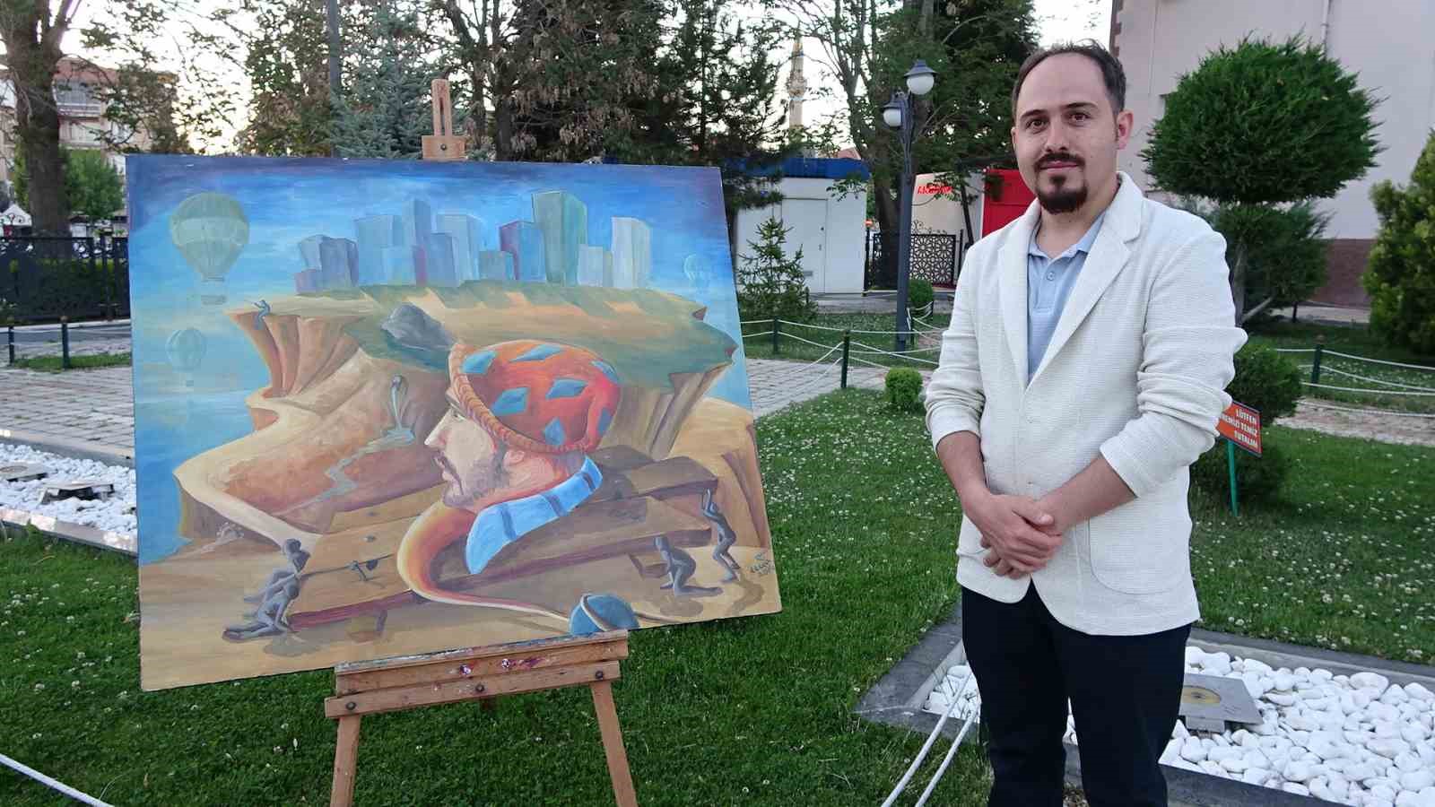 Ressam Sabri Özdemir’in ilk kişisel resim sergisi büyük ilgi gördü