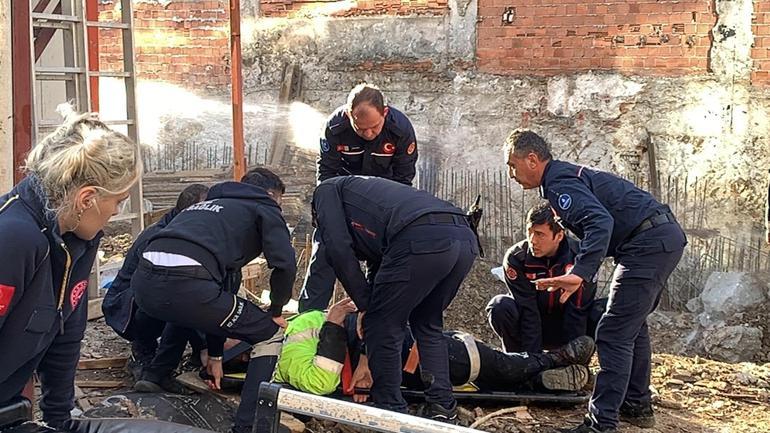 Beyoğlu'nda inşaat temelinde toprak kaydı: 1 yaralı