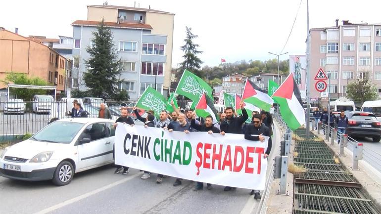 ABD Başkonsolosluğu’na yürüyen grup İsrail'i protesto etti