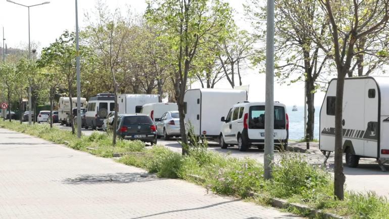 Bayramda İstanbullu karavan severlerin tercihi Gürpınar Sahili oldu