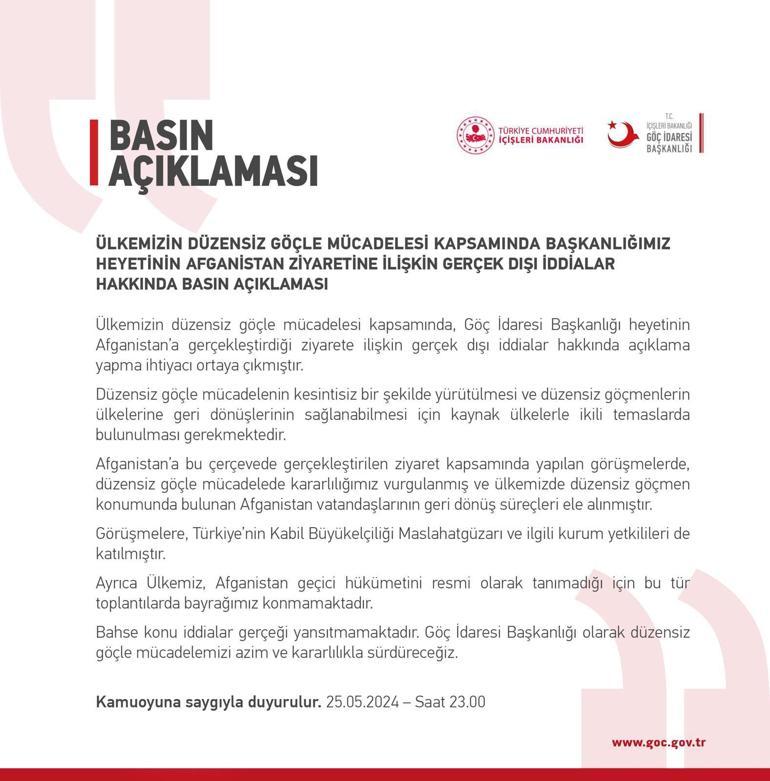 Göç İdaresi Başkanlığı'ndan 'Afganlara kolay vize verilecek' iddialarına yalanlama