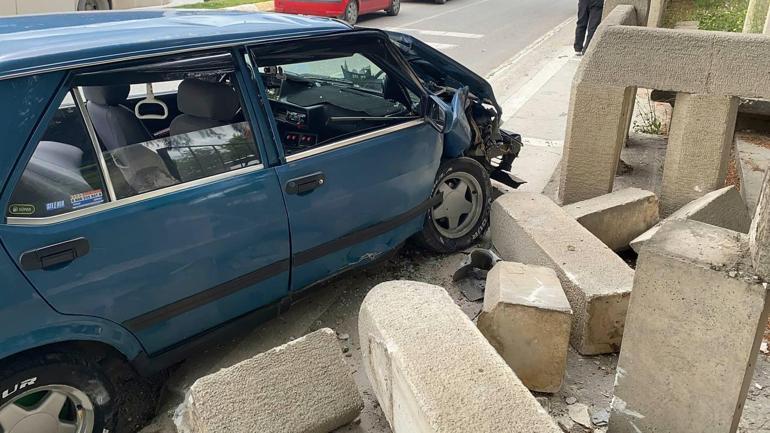 Edirne'de otomobilin çarptığı kadının yaralandığı; sürücünün olay yerinden kaçtığı kaza anı kamerada