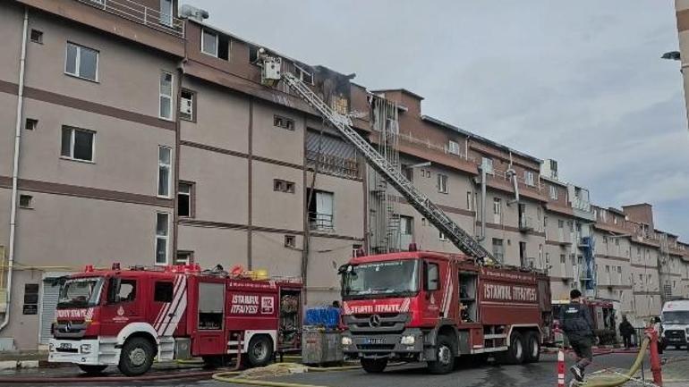 Başakşehir’de terlik atölyesinde yangın