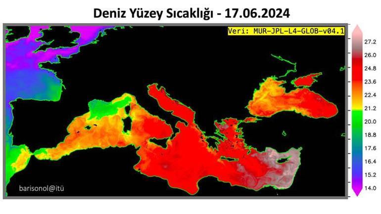 Akdeniz'de deniz suyu sıcaklığı 29 dereceyi aştı