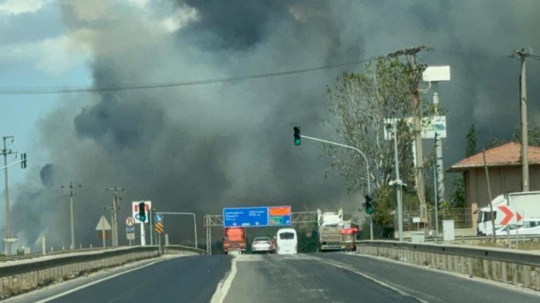 Tekirdağ'da anız yangını fabrikaya sıçradı