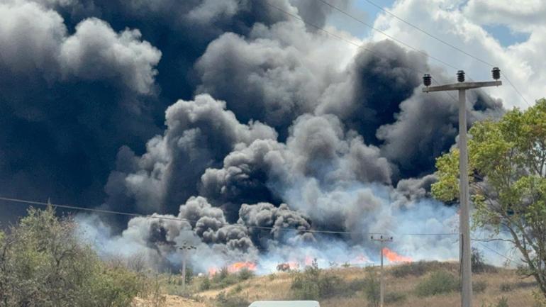 Tekirdağ'da anız yangını fabrikaya sıçradı