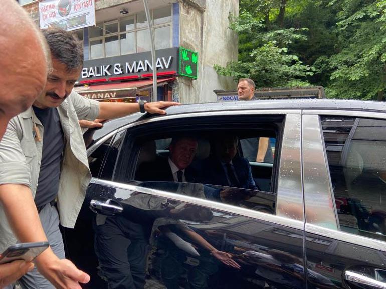 Cumhurbaşkanı Erdoğan'dan memleketi Rize'de komşu ziyareti