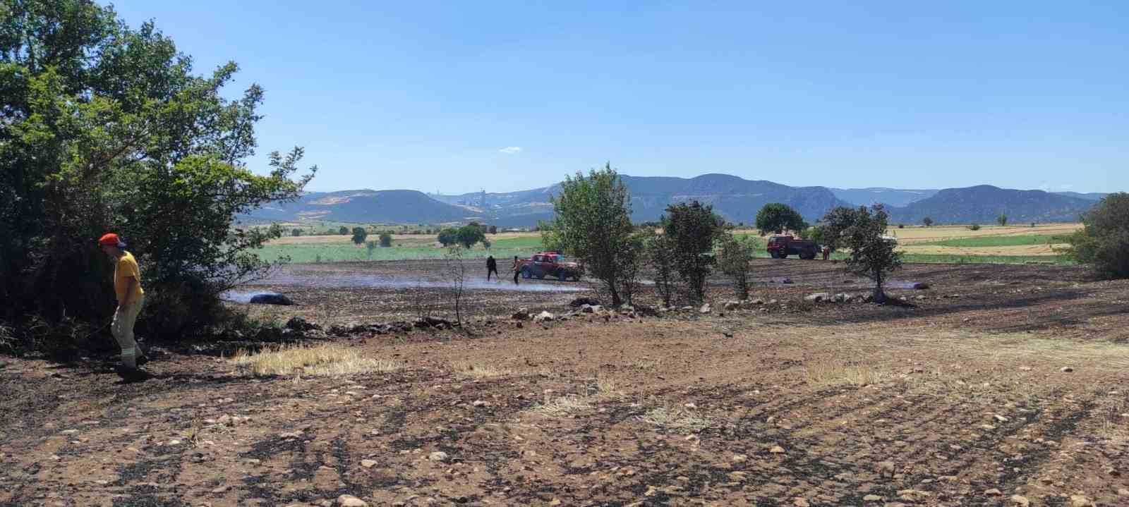 Medetli köyünde anız yangınına sebep olan kişi gözaltına alındı