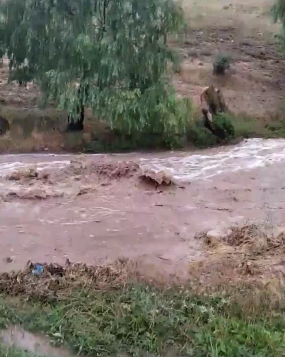 Seyitgazi ilçesinde sel felaketi