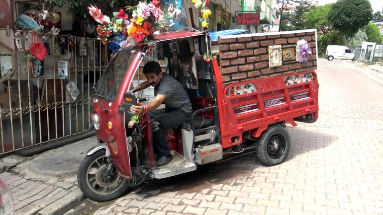 Avcılar'da atık topladığı motosikleti çiçeklerle süsledi