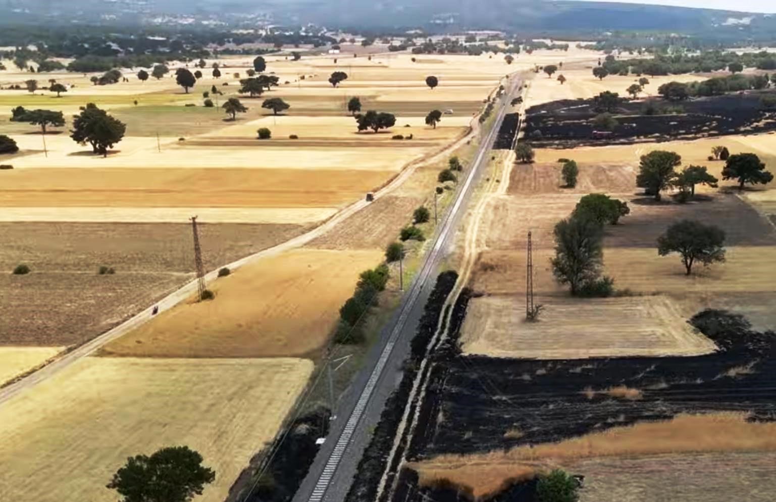 Kütahya’da demir yolu hattında anız yangını