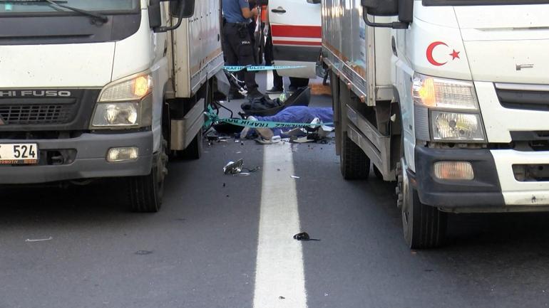 Küçükçekmece TEM Otoyolunda kamyonete arkadan çarpan motosiklet sürücüsü öldü