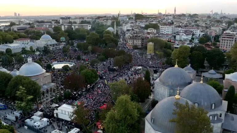 Ayasofya Meydanı'nda, 'Şehit Haniye'den Son Çağrı' mitingi