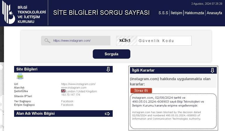 BTK tarafından Instagram'a erişim engeli getirdi