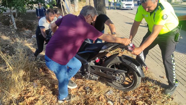 Hafif ticari araca çarpan motosikletin sürücüsü Oğuzhan, öldü