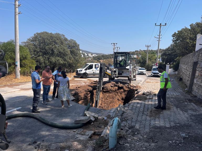 Bodrum'da bir gün arayla ana su isale hattında 2’nci patlama