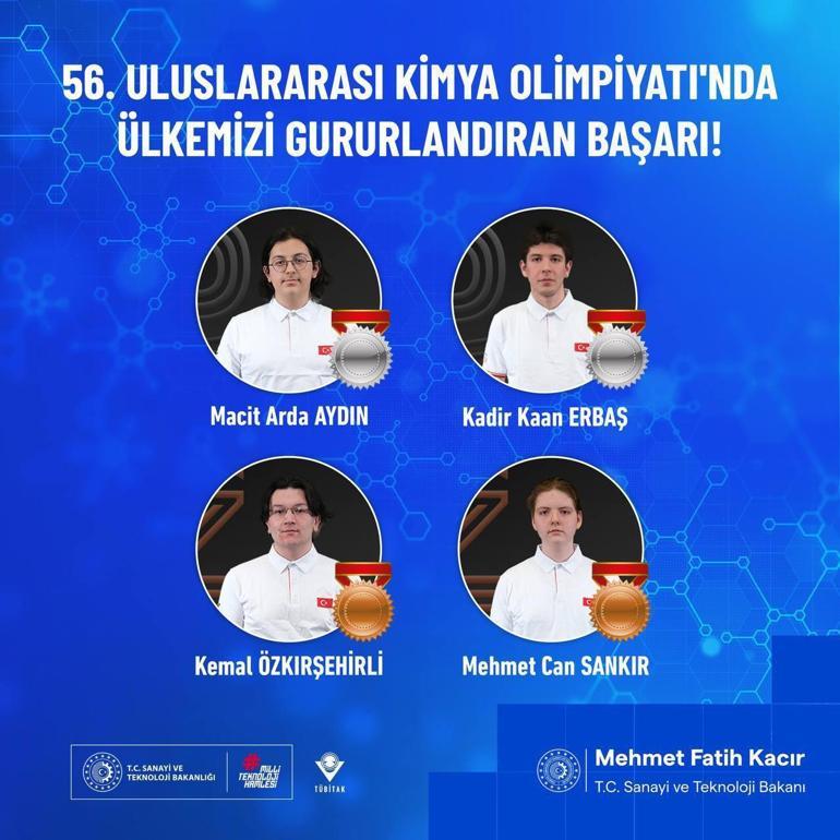 Türk öğrenciler, uluslararası olimpiyatlardan madalya ile döndü