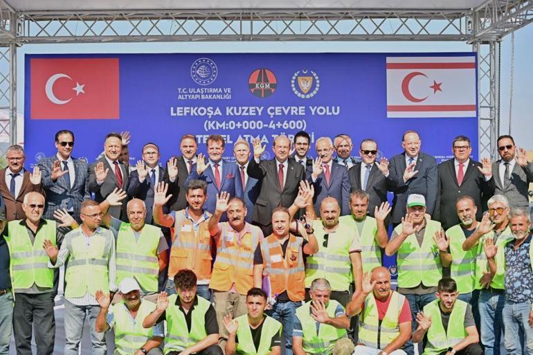 Uraloğlu, Lefkoşa Kuzey Çevre Yolu’nun temel atma törenine katıldı