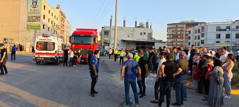 Mardin’de TIR'ın altında kalan kadının hayatını kaybettiği kaza anı, kamerada