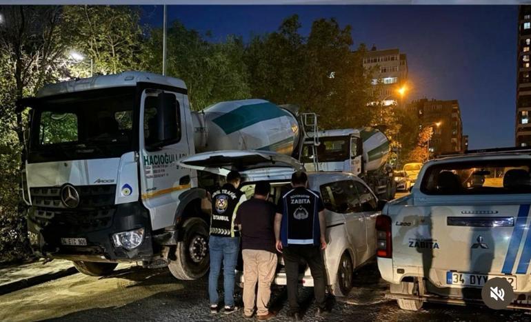 Üsküdar'da yola beton dökerek ilerleyen sürücüye 12 bin 52 lira para cezası