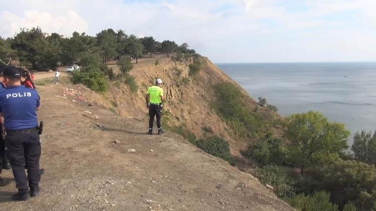 Silivri'de uçuruma yuvarlanan otomobilin sürücüsü yaralandı