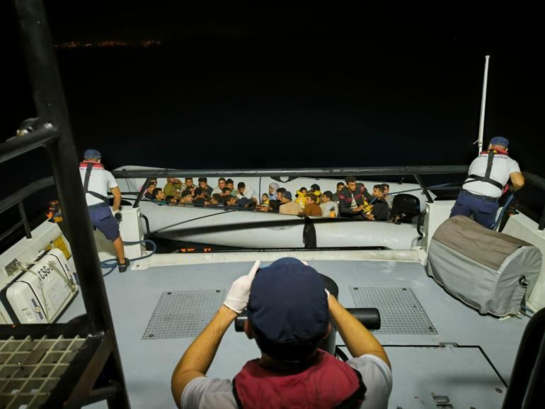 Bodrum'da 50'si çocuk, 102 kaçak göçmen yakalandı