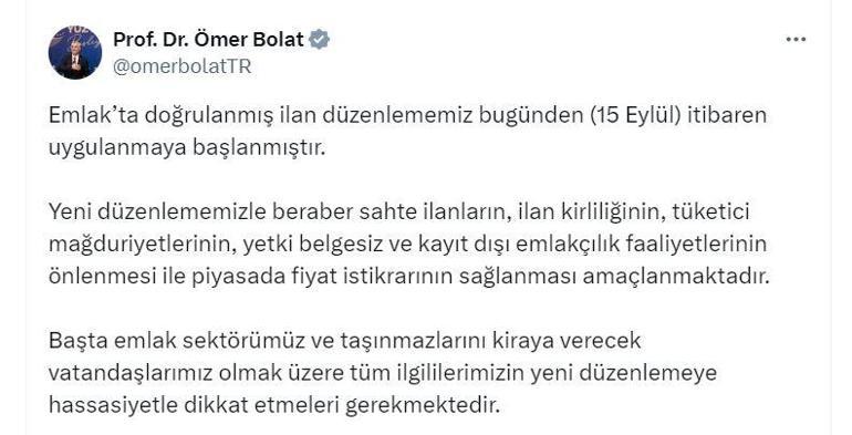 Emlakta 'doğrulanmış ilan' düzenlemesi başladı