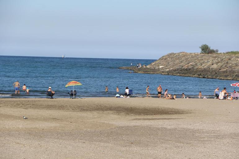 Samsun’da ekim ayında denize girdiler