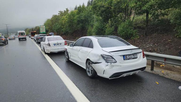 Otoyolda zincirleme kaza: 1 ölü, 2 yaralı