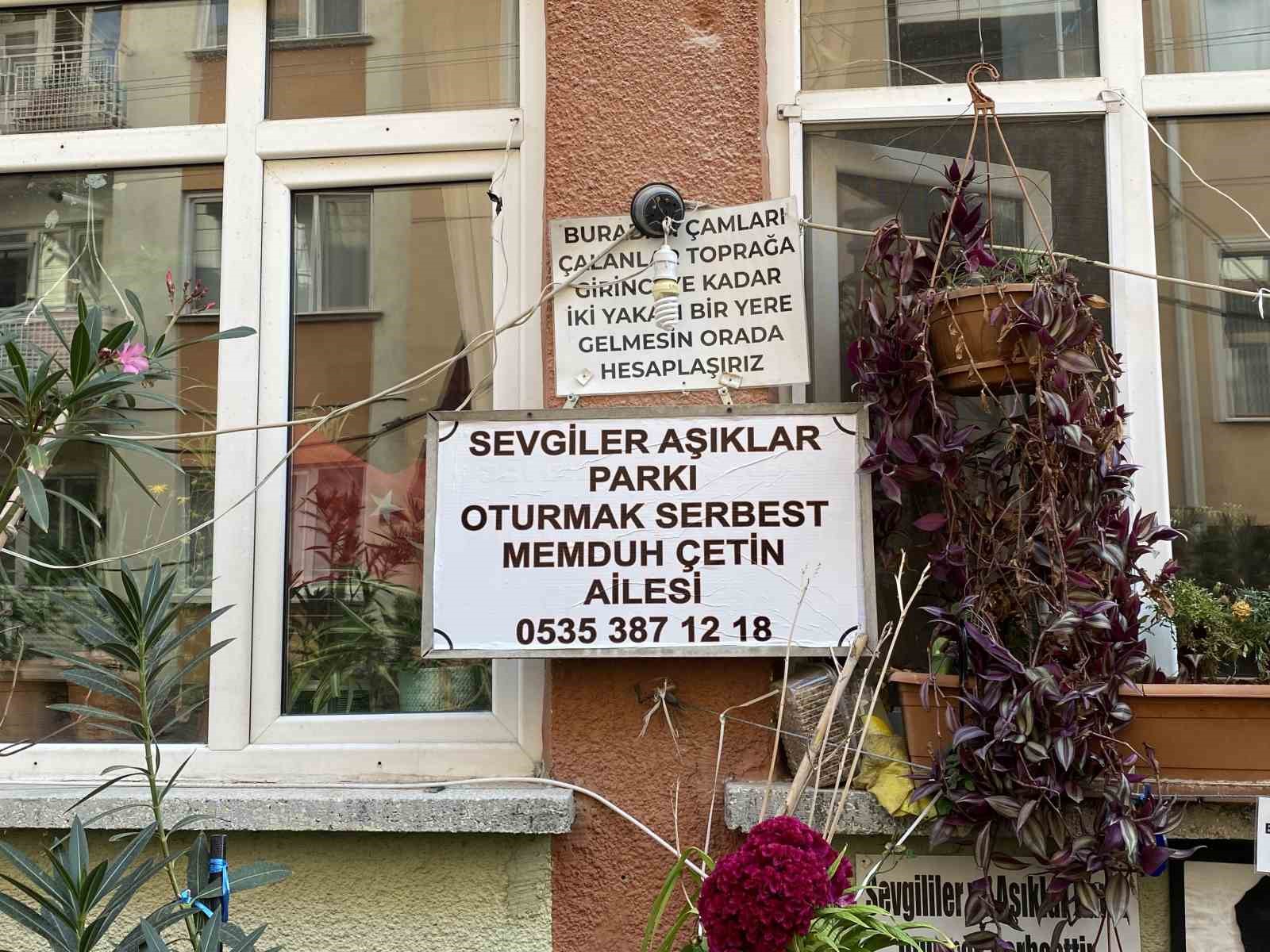 ’Sevgililer Aşıklar Parkı’ renkli görüntüsüyle dikkat çekiyor