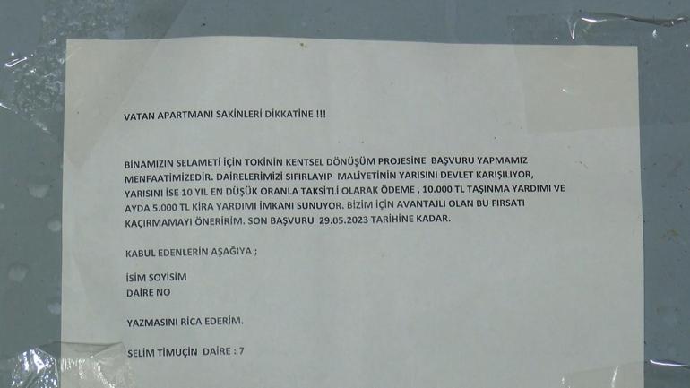 Bayrampaşa'da 60 yıllık 38 daireli binadan beton parçaları dökülüyor