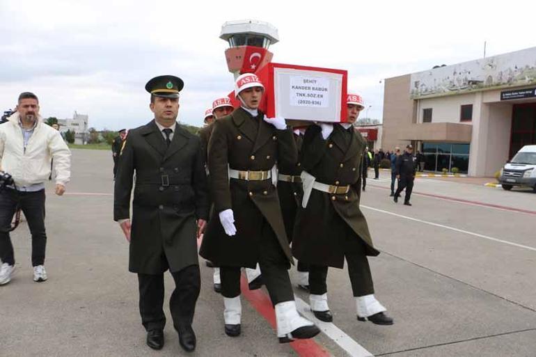 Şehit Babür'ün cenazesi Samsun'a getirildi