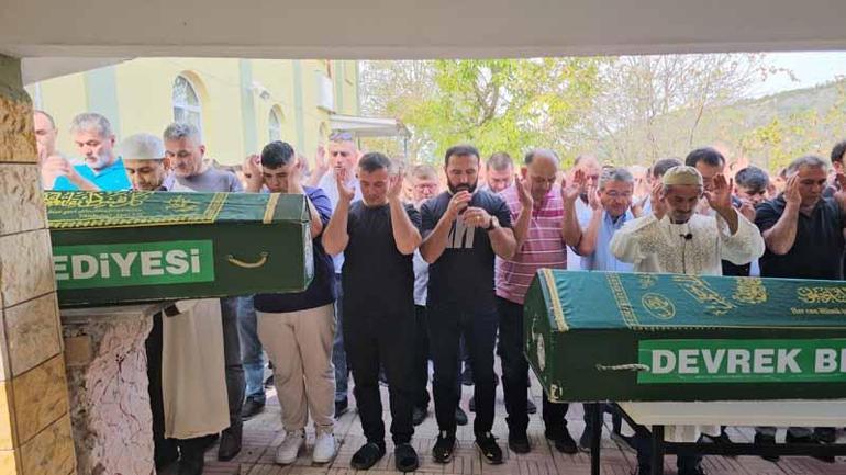 Öldürülen dayı ile yeğeninin cenazesinde jandarma timleri güvenlik önlemi aldı