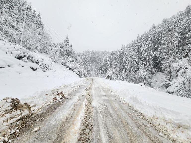 Rize'de 21 köy yolu kardan kapandı