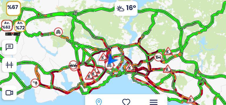 İstanbul'da haftanın ilk iş gününde trafik yoğunluğu