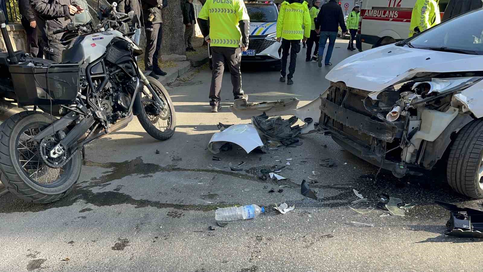 Kazadan görüntü alan İHA muhabirine trafik polisinden sözlü ve fiziki müdahale