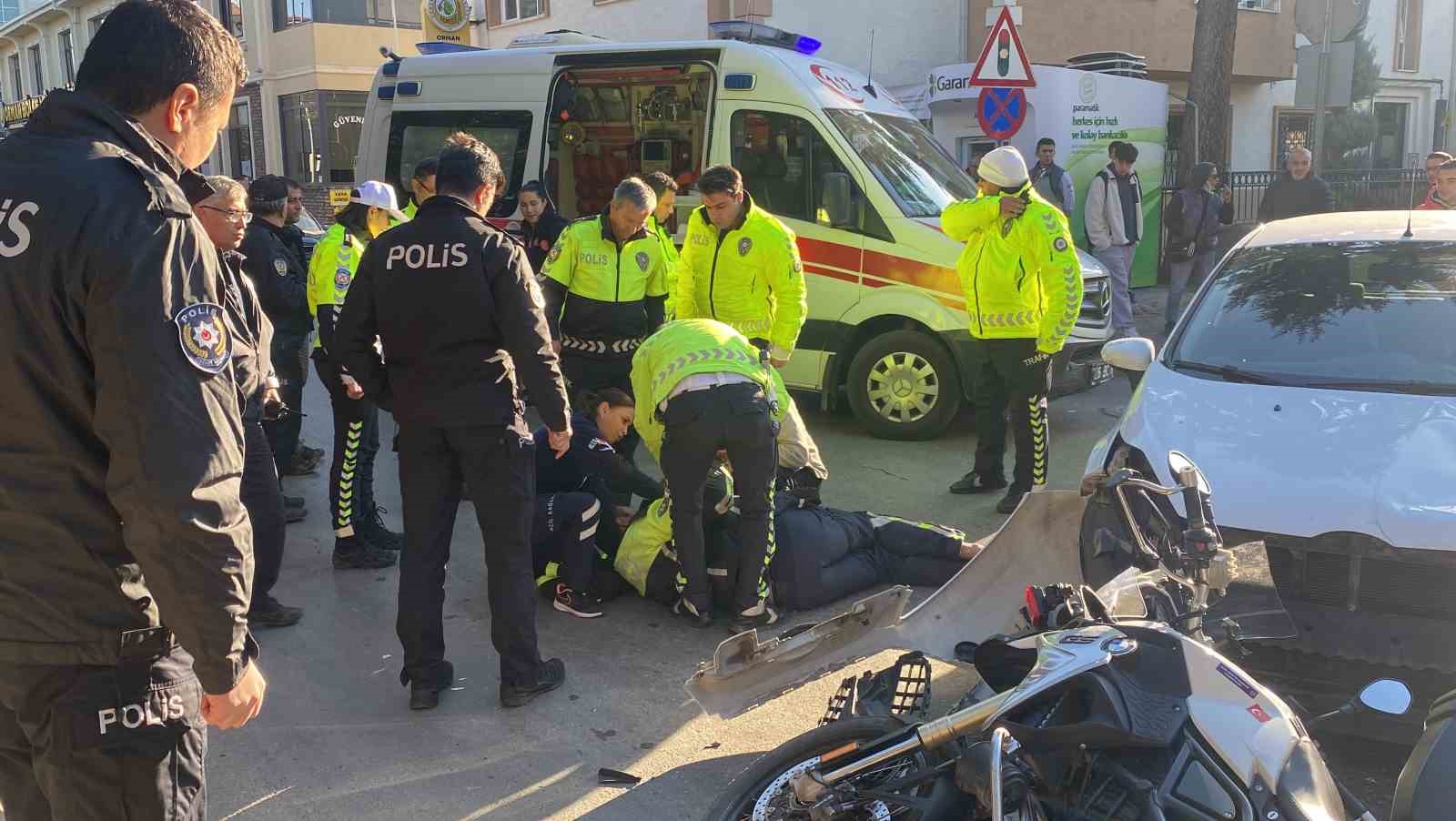 Kazadan görüntü alan İHA muhabirine trafik polisinden sözlü ve fiziki müdahale