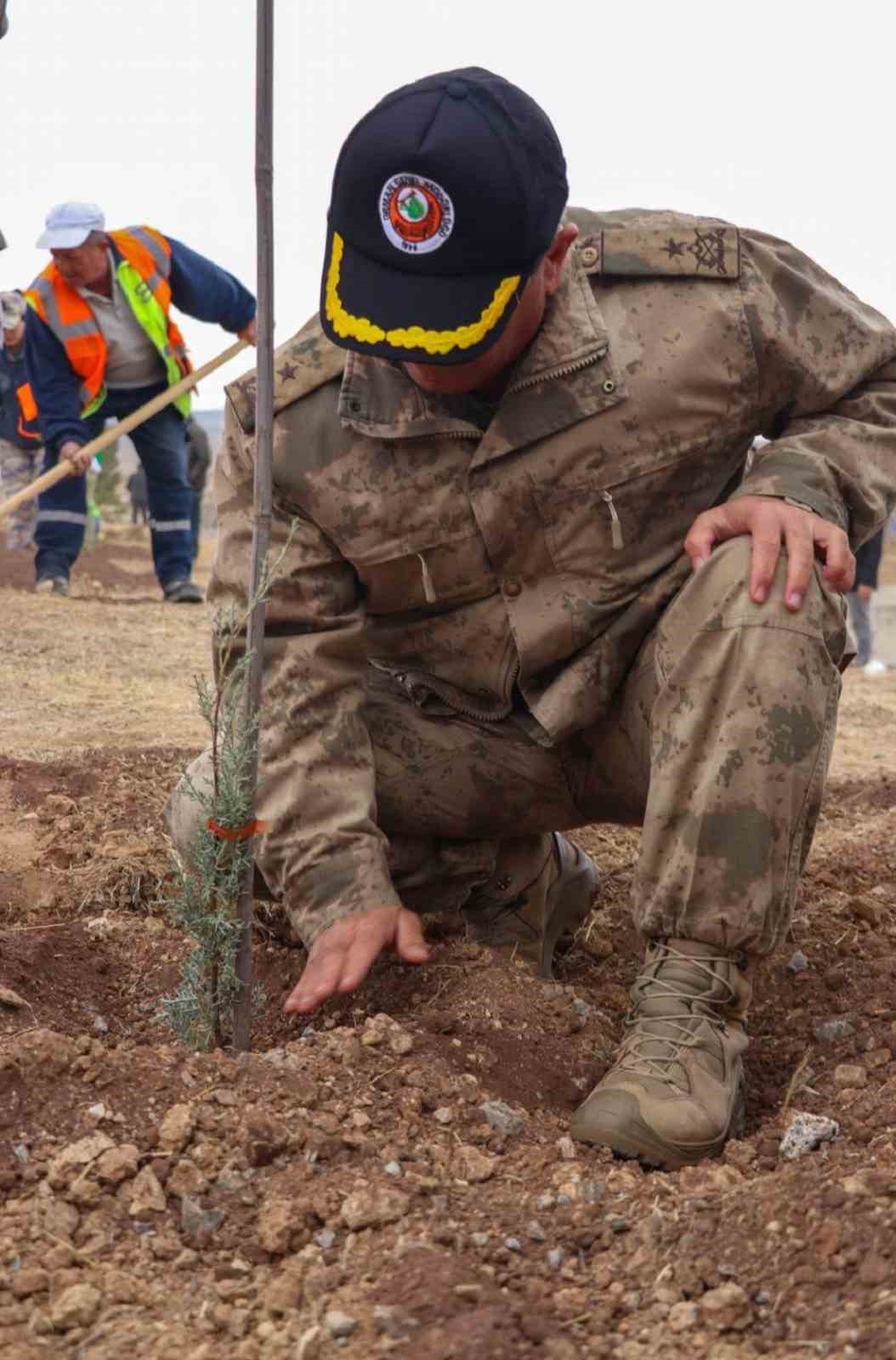 Jandarma ekipleri fidan dikme etkinliğine katıldı