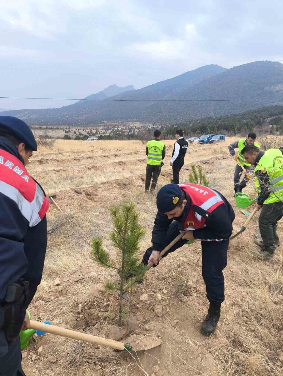 Jandarma ekipleri fidan dikme etkinliğine katıldı