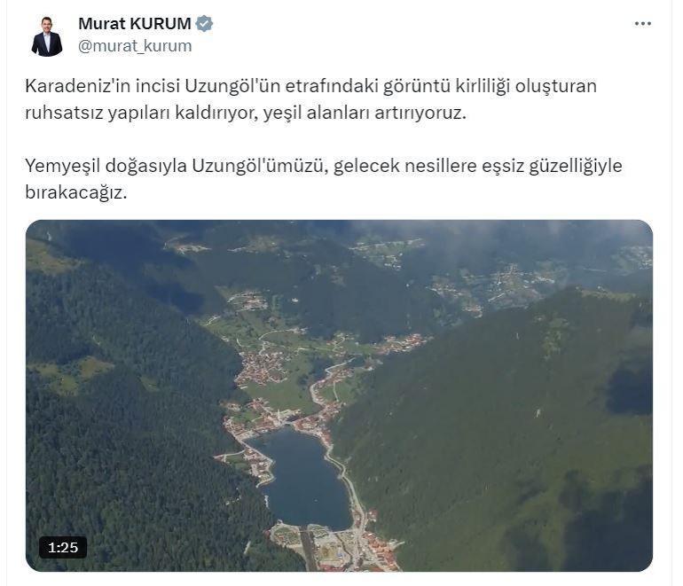 Uzungöl'ün çevresi kaçak yapılardan temizlenecek