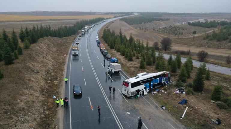 Eskişehir'deki otobüs kazasında şoför yol, araç ve hava koşullarına uygun davranmamış