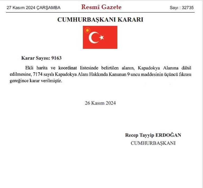 Soğanlı Vadisi, Cumhurbaşkanlığı kararıyla Kapadokya’ya dahil edildi