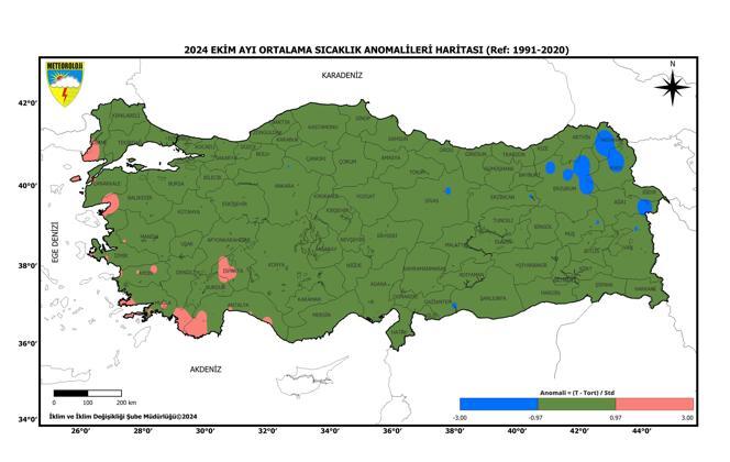 Ekim ayında en soğuk il Erzurum oldu