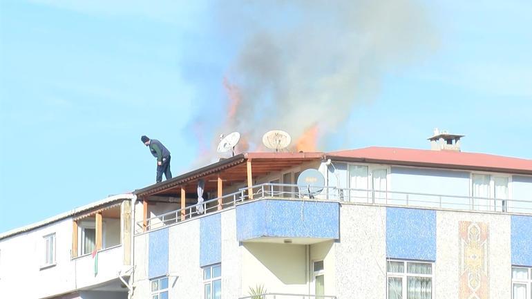 Maltepe’de çatı yangını