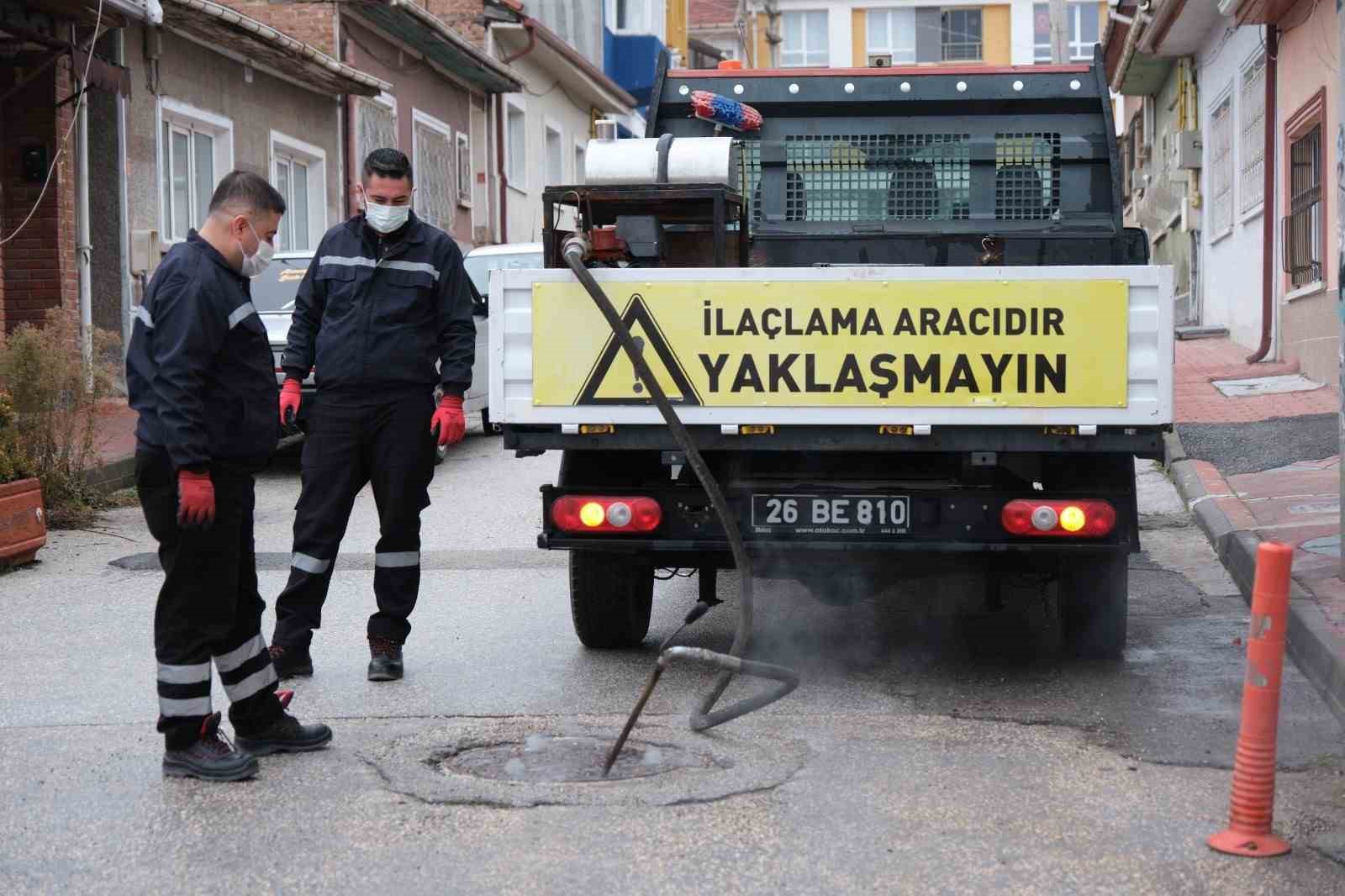 Odunpazarı’nda rögar ve kanalizasyonlarda kışlak mücadele