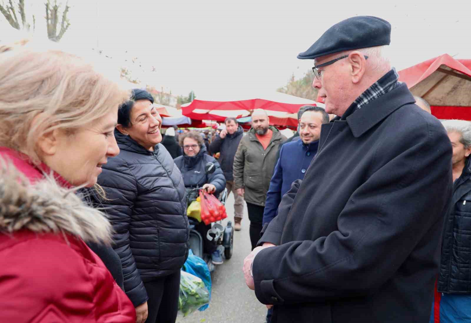 Başkan Kurt Yenikent Pazaryeri’ni ziyaret etti